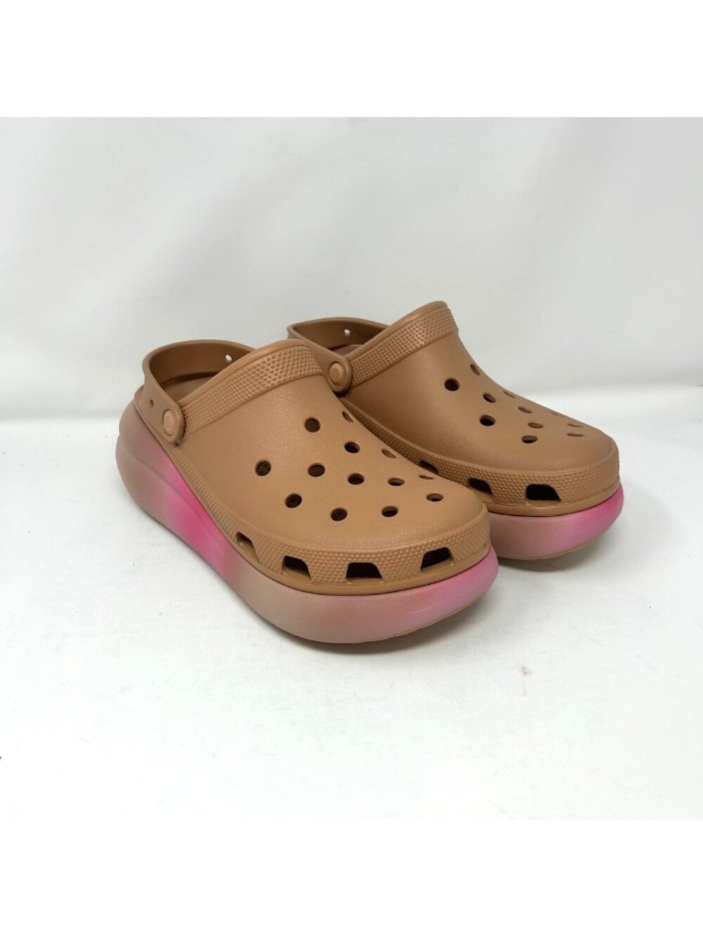 Crocs Classic Crush Clogs Cork Multi Platform Unisex M9 W11 Slip On Shoes